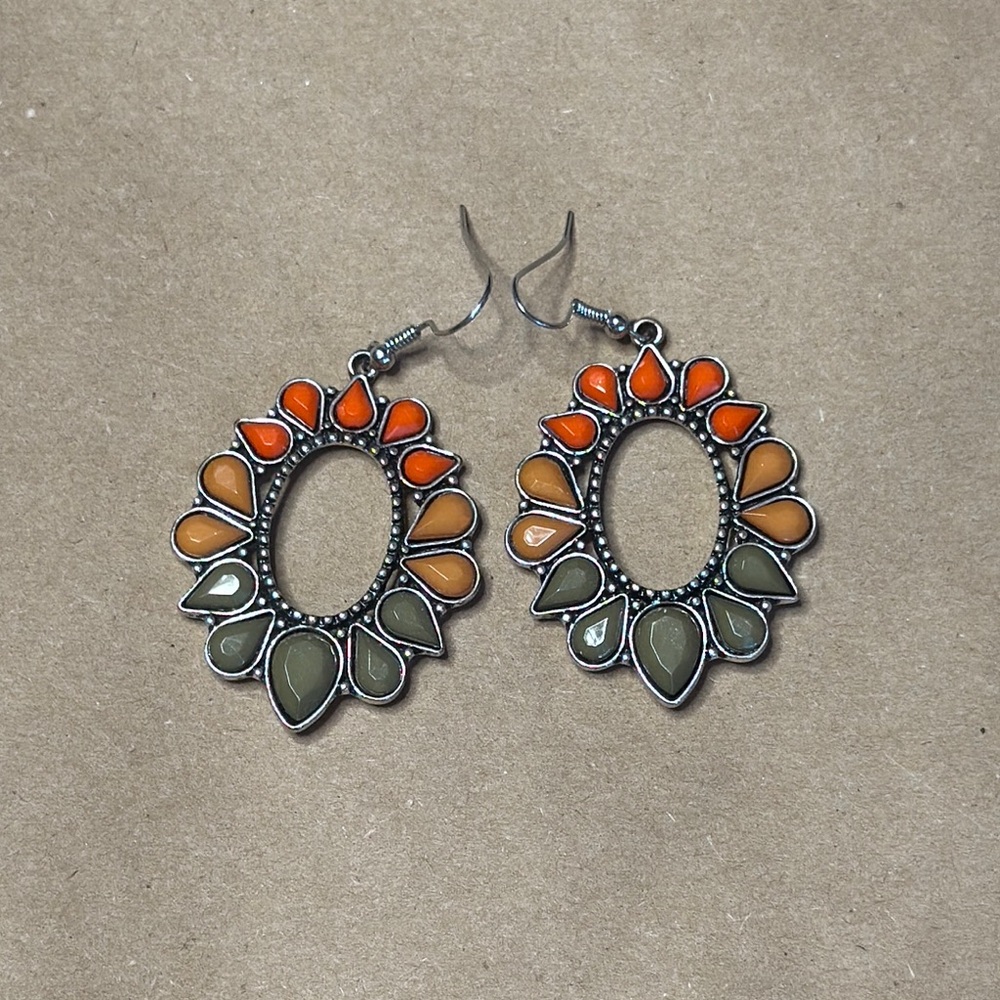 Elegant Multicolor Teardrop Earrings